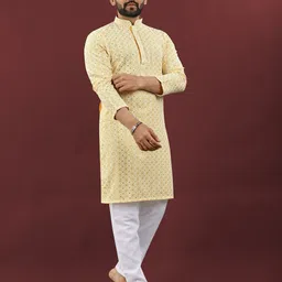 WELL TEX Men Abstract Printed Kurta image 2