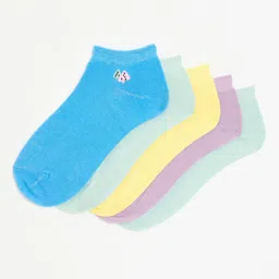 Camey Men Pack Of 5 Assorted Cotton Ankle-Length Socks-21