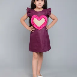 Pink Chick Colourblocked Flutter Sleeve A-Line Dress-image-69