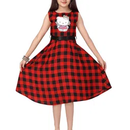 BAESD Checked Fit & Flare Dress-11