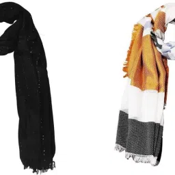 Self Design Pure Cotton Men Multicolor Fancy Scarf-image-50