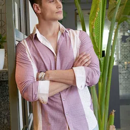 Campus Sutra Men Classic Fit Spread Collar Textured Casual Shirt-picture-32
