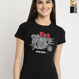 Tromko Women Pack of 3 Graphic Printed Round Neck Cotton Regular Fit T-shirts-picture-1