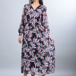 Crimsoune Club Floral Print Maxi Dress-image-64
