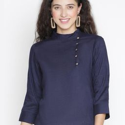 R.Code by The Roadster Life Co. Women High Neck Cuffed Sleeves Top-picture-36
