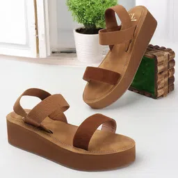 Carlton London Women Platform Casual Sandals-24