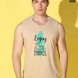 WOOSTRO Pack Of 2 Printed Super Combed Cotton Gym Vests VWS26(ENJOY RUST)(ENJOY OLIVE)-image-66