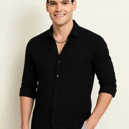 IKON FASHION Men Textured Crinkled Regular Shirt-picture-26