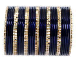 ZULKA Set Of 36 Metal With Cutting & Plane Bangles-image-89