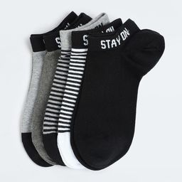 max Men Pack Of 5 Striped Ankle Length Socks-image-50
