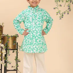 Cutiekins Boys Floral Printed Kurta with Pyjama-32