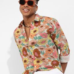 Campus Sutra Floral Cluster Shirt-image-54