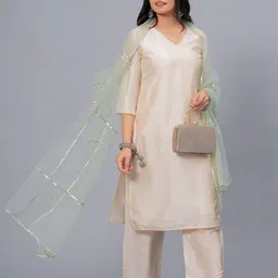 Stylum Striped Net Dupatta image 5