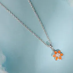 GIVA Rhodium-Plated Floral Pendants-picture-32