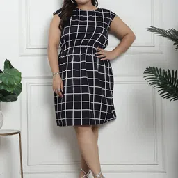 thkgrlz Checked A-Line Dress-image-49