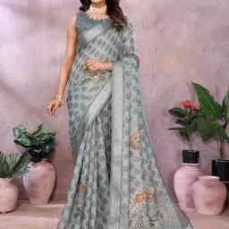 SUVIKAS CREATION Floral Printed Saree-image-34