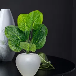 ARTSY Green 1 Pieces Monstera Deliciosa Artificial Flower With Pot-15