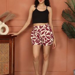 ETC Women Printed Lounge Shorts-image-95