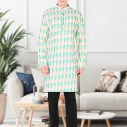 Moda Rapido Men Ethnic Motifs Handloom Kurta-image-95