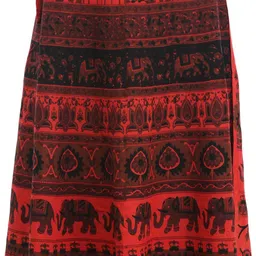 Exotic India Printed Pure Cotton Flared Maxi Skirts-image-76