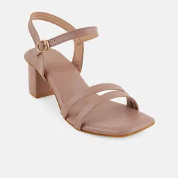 Mast & Harbour Women Block Sandals With Backstrap-16