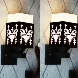 Gojeeva Brown Wood Square Wall Lamps-picture-35