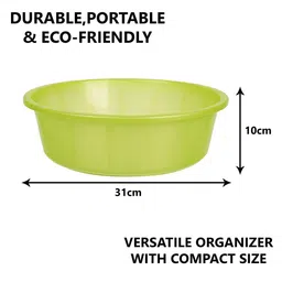 Kuber Industries Yellow & Green 3 Pieces Regular Durable Multi-Utility Organisers image 2