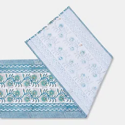 Fabindia Blue & White Cotton Printed Table Runner-17