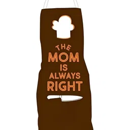 THEYAYACAFE Mother's Day Brown & Orange Printed Velvet Waterproof Apron-27