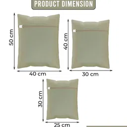 Kuber Industries Beige 12 Pieces Reusable Rectangular Durable Laundry Bags With Zipper image 2