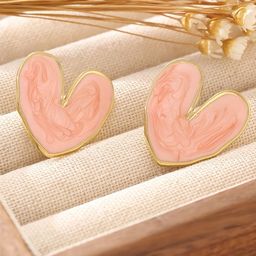 Krelin Heart Shaped Studs Earrings-image-36