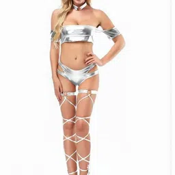 GuSo Shopee Women Silver Net Baby Dolls-image-10