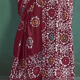 Mitera Ethnic Motifs Block Print Saree image 3