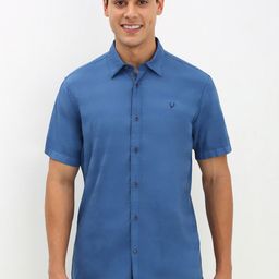 Allen Solly Men Custom Spread Collar Solid Cotton Casual Shirt-image-94