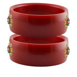 Vidhya Kangan Red Plastic Bangles-image-118