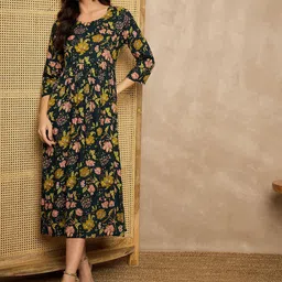 TANISHA Women Floral Print A-Line Dress-picture-19