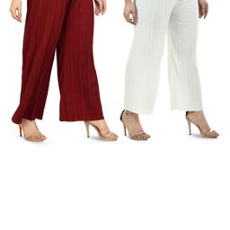 Brainbees Women Pack Of 2 Palazzos-image-69