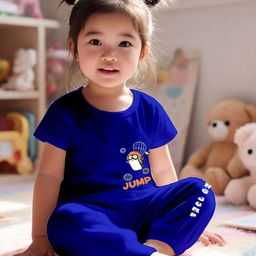 Toddylon Unisex Kids Printed T-shirt with Trousers-58