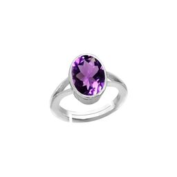 GenZcomplex Silver-Plated Alloy Amethyst Finger Ring-image-88