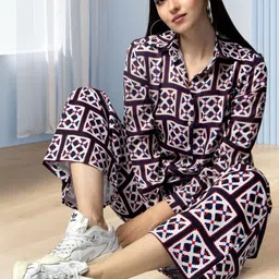 Moda Rapido Women Printed Cotton Blend Co-Ord Set-picture-25