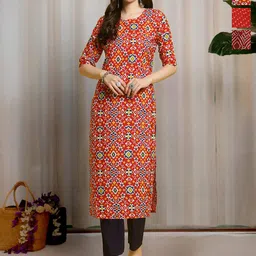 HERE&NOW Selection Of 3 Printed Straight Kurtas-image-56