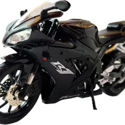 R1 1:12 Die-Cast Metal Racing Bike – Black Superbike Model with Suspension-image-68