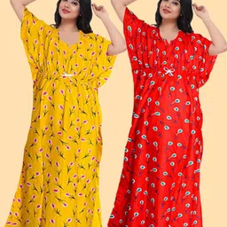 PR PINK ROYAL Printed Maxi Nightdress-picture-1