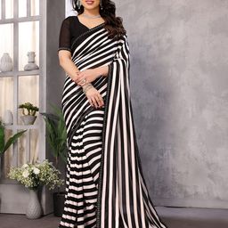 Moda Rapido Striped Poly Georgette Designer Saree-picture-25