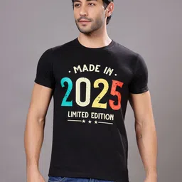 Louis Bayrad Men Dry Fit Typography Printed Round Neck T-shirt-image-29