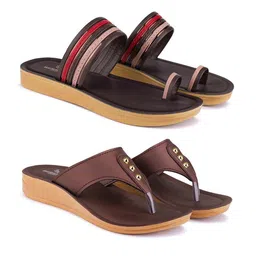 BERSACHE Women Set Of 2 Open Toe Flats-image-62