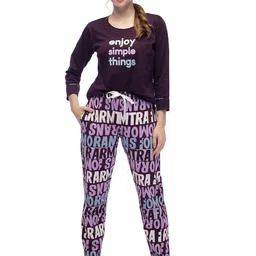 Lotik Women Printed Round Neck Night Suit-image-66