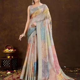 Mitera Abstract Printed Zari Saree-picture-8