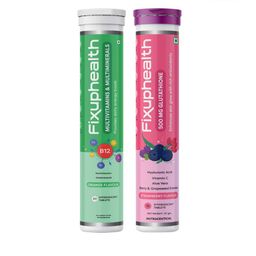 Fixuphealth Multivitamins Multimineral-20 Tablet Immunity & Glutathione Vit C-15 Tablets-38