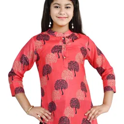 Arshia Fashions Print Mandarin Collar Linen Top-picture-21